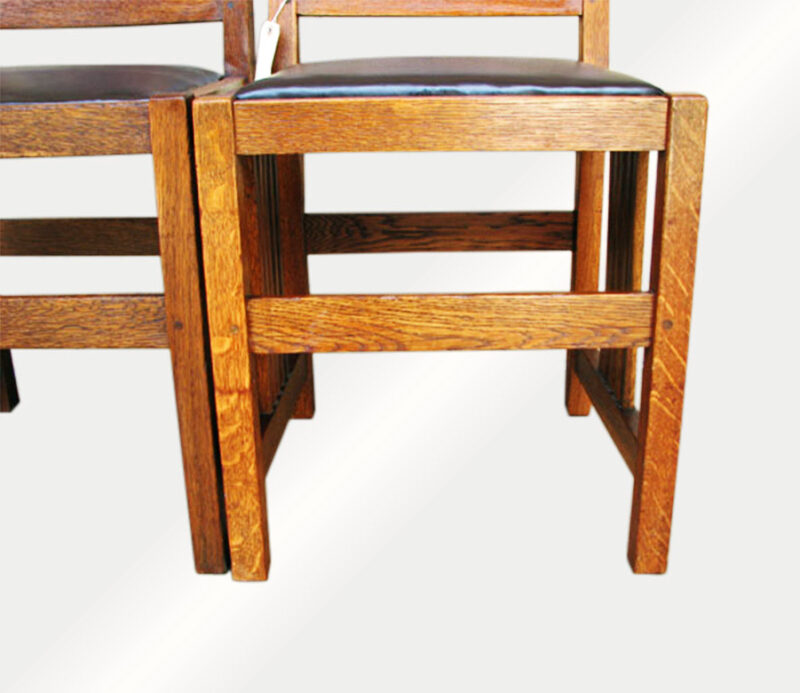 Superb Rare Pair of GUSTAV STICKLEY High Back Spindle Chairs (F831 & F6595) - Image 12