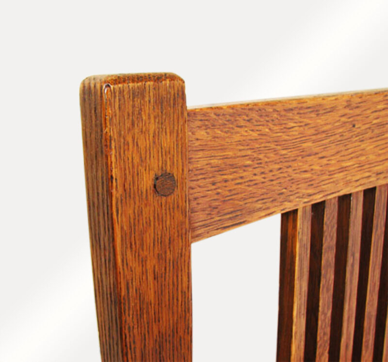 Superb Rare Pair of GUSTAV STICKLEY High Back Spindle Chairs (F831 & F6595) - Image 9