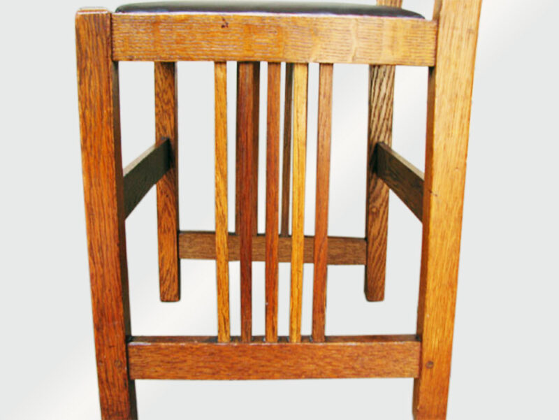 Superb Rare Pair of GUSTAV STICKLEY High Back Spindle Chairs (F831 & F6595) - Image 8