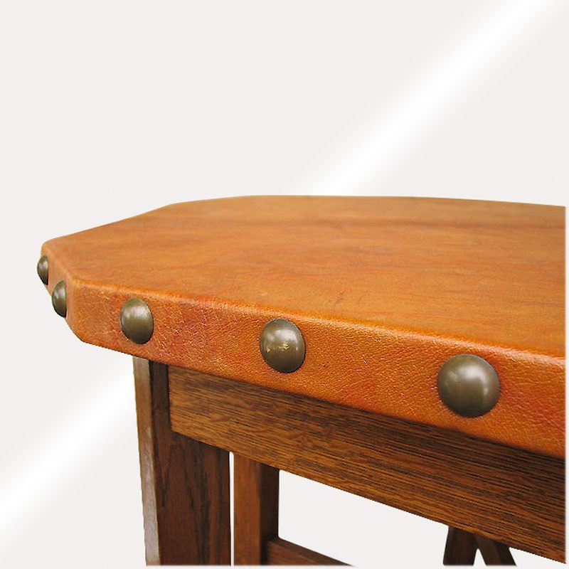 Stickley Brothers Leather Top Table F741 - Image 6