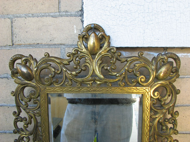 B&h  Brass Table Mirror F9921