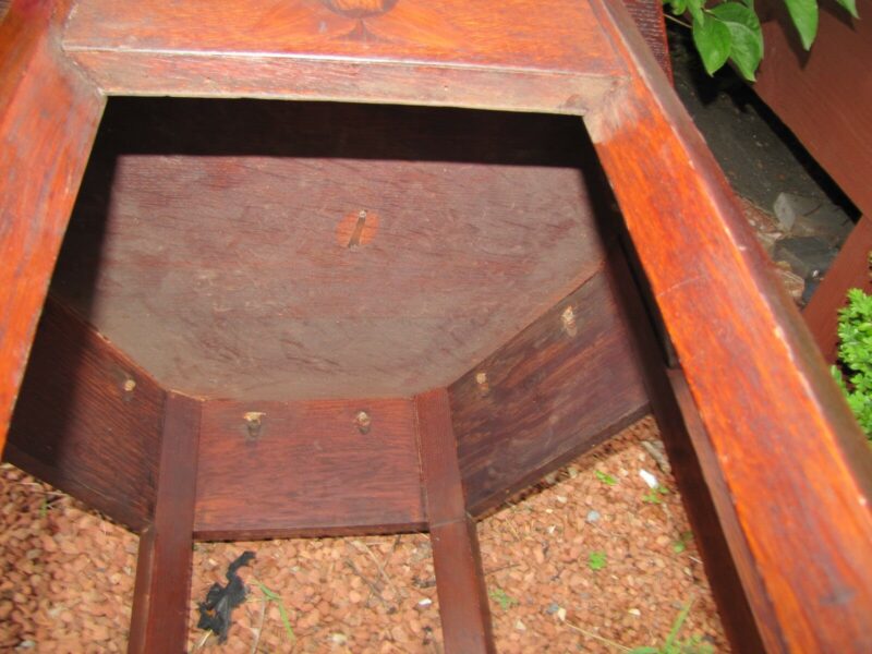 Superb & Rare Early Stickley Brothers Hexagon Top Table with Inlays inv5174 - SOLD - Image 4