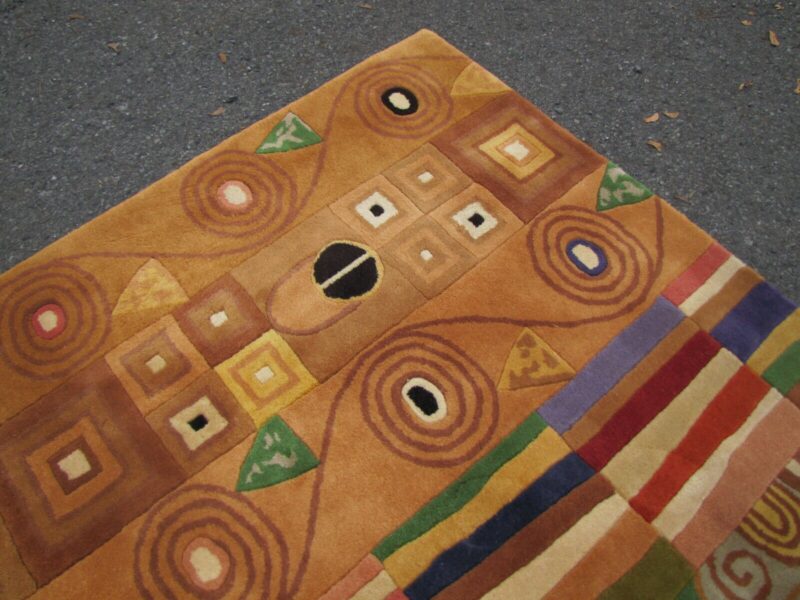 VIANTAGE modern mid century style wool pile rug rr3666 ROOM SIZE - Image 7