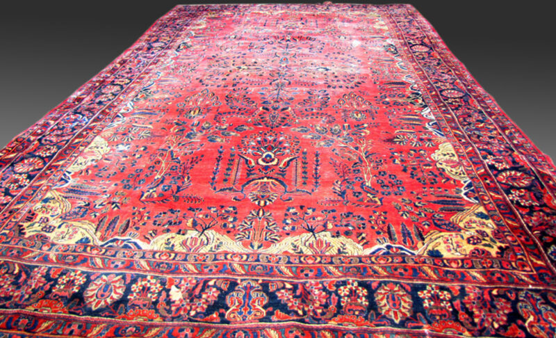 Antique Mahajeran Sarough Sarook Persian Rug. R100