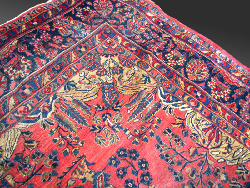 Antique Mahajeran Sarough Sarook Persian Rug. R100 - Image 5