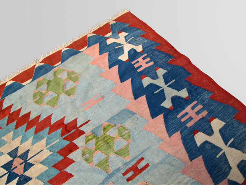 Vintage Turkish Killian Flat Weave Rug. R2993 - Image 6