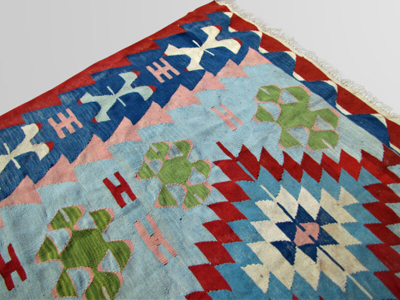 Vintage Turkish Killian Flat Weave Rug. R2993 - Image 5