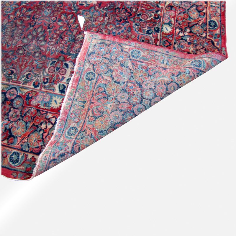 Vintage Red Sarouk Handmade Oriental Rug r9419 - Image 5