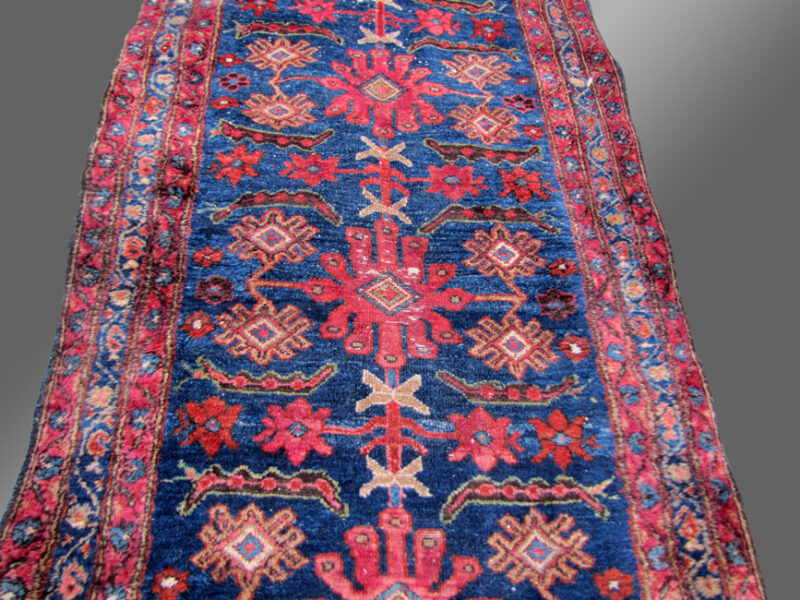 Antique Persian Long Lilihan Oriental Rug Runner rr1298 - Image 3
