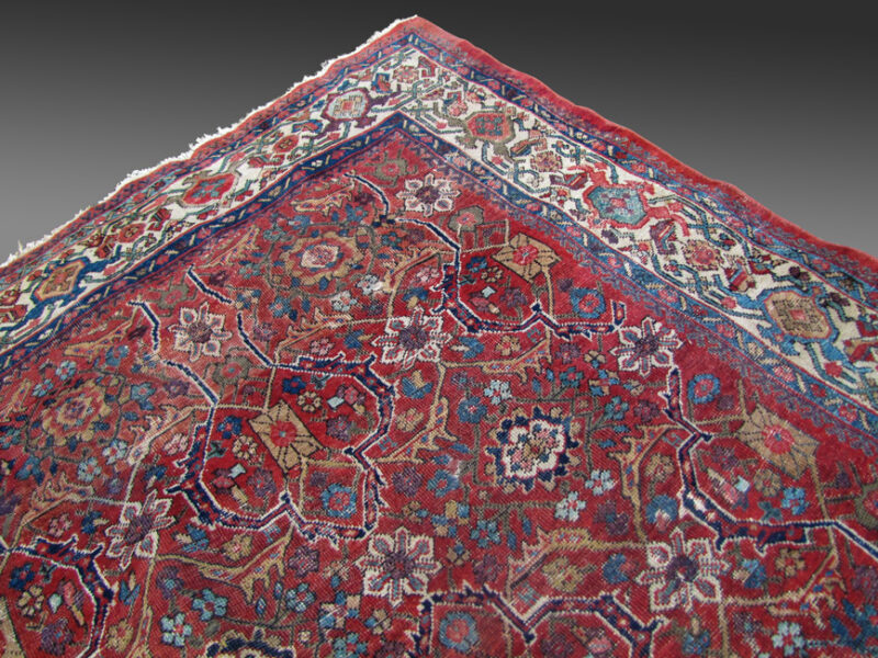 Antique Persian Mahal Oriental Rug from the late 1800s rr2137 - Image 3