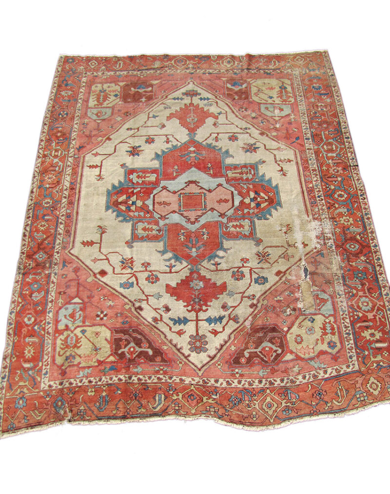 Ivory Field Serapi Rug. RR253