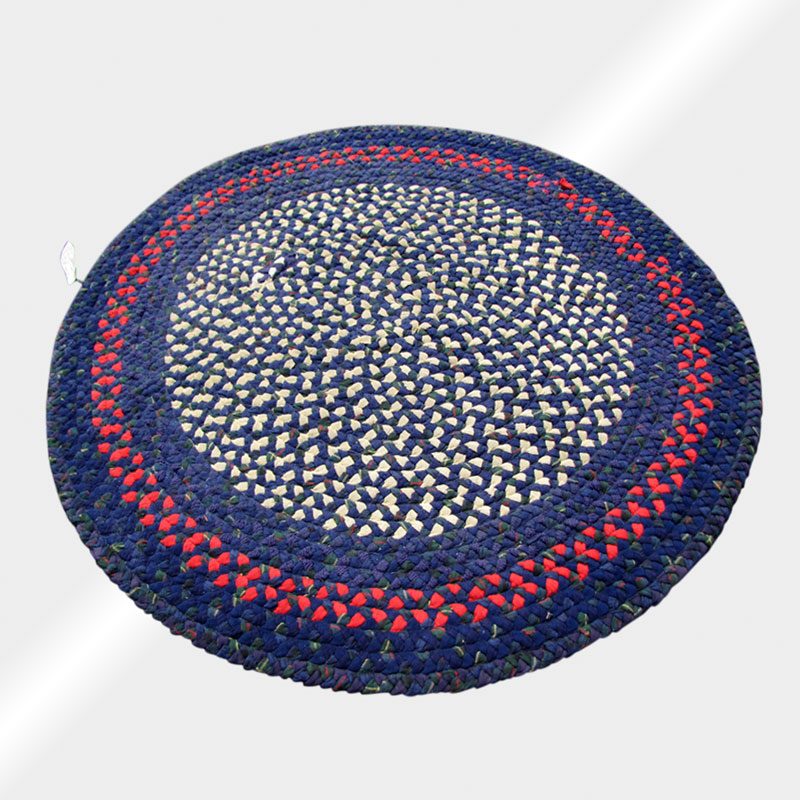 Braided Folk Art Rug 1950's Era rr2552