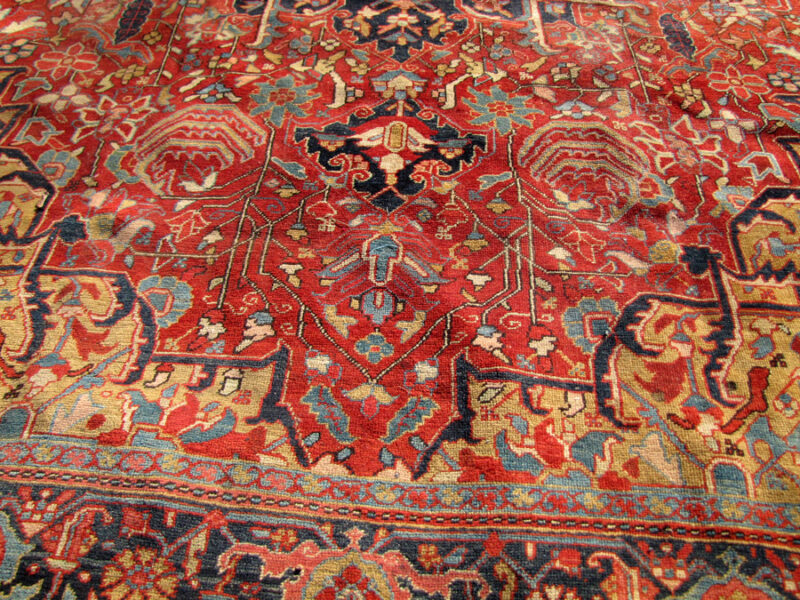 Antique  Persian Herize  Oriental Rug  rr2647 - Image 3