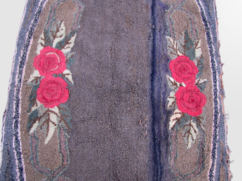 Antique American Folk Art Hooked Rug. RR2681 - Image 6