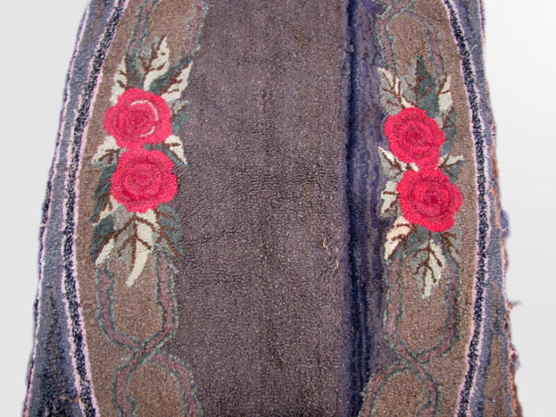 Antique American Folk Art Hooked Rug. RR2681 - Image 17