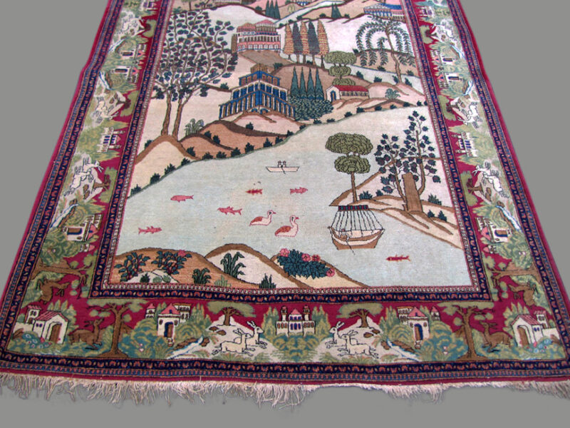 Rare  Semi  Antique  Persian  Kashan  Oriental  Rug rr2791 - Image 16