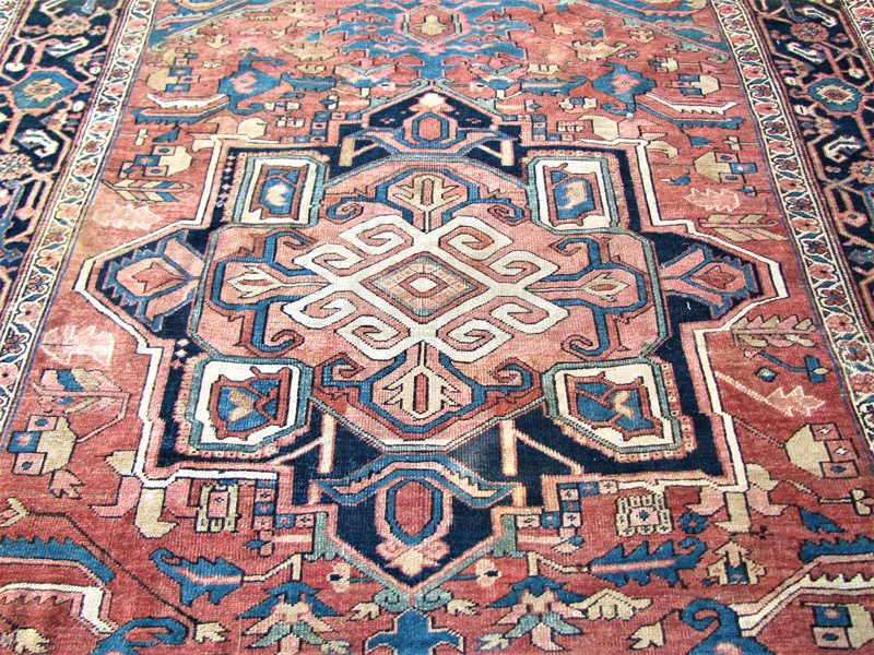 Superb Antique Persian Heriz Oriental Rug. RR3021 - Image 3