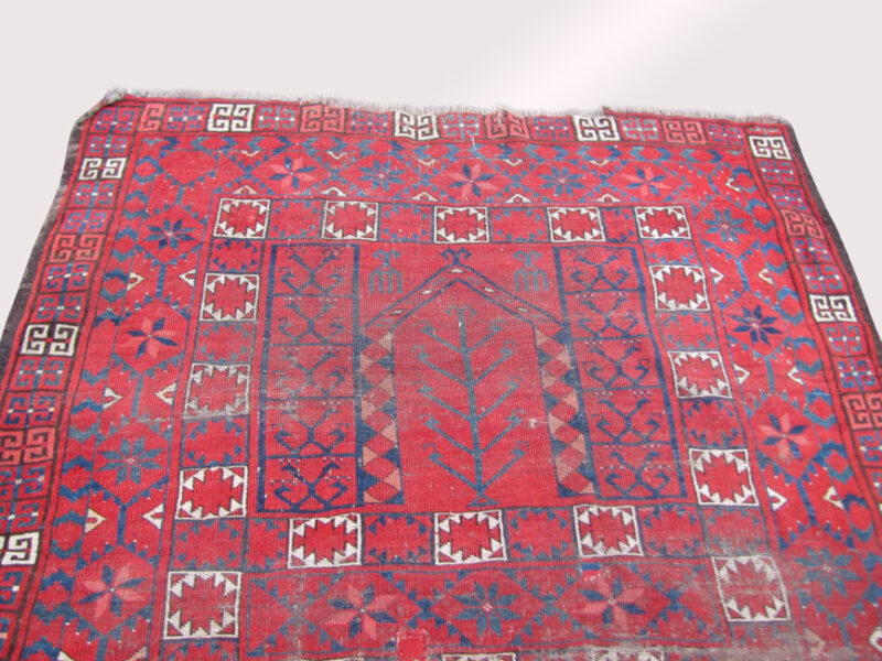 RARE Antique Turkoman Oriental Prayer Rug. RR3029 - Image 3