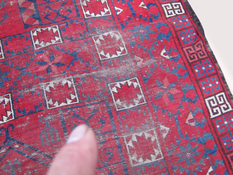 RARE Antique Turkoman Oriental Prayer Rug. RR3029 - Image 10