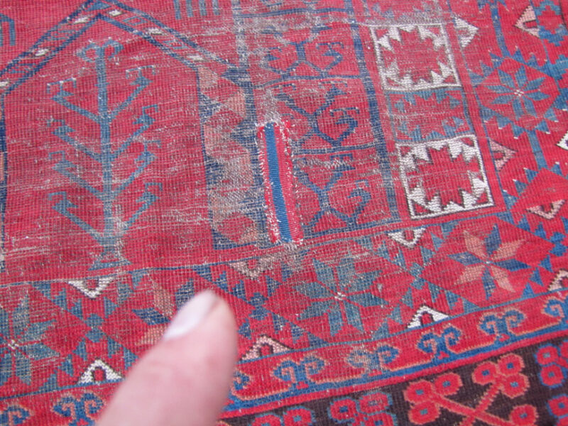 RARE Antique Turkoman Oriental Prayer Rug. RR3029 - Image 9