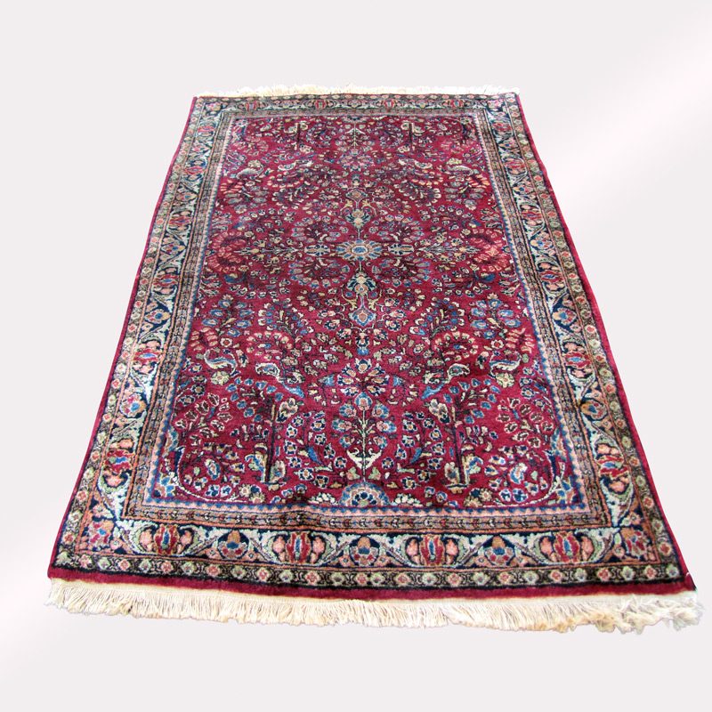 Antique Red Sarouk Rug. RR3497