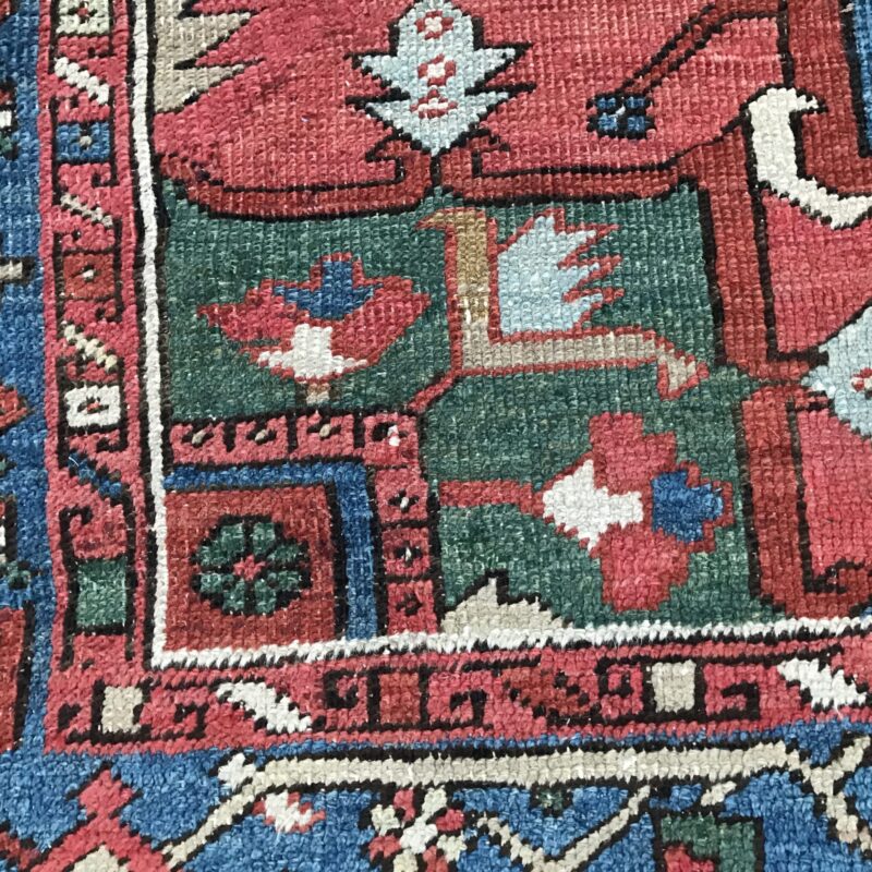 Superb Lg ANTIQUE   Persian   HERIZ  oriental rug CIRCA 1920s 9' 3" By 13'3"   rr4857 - Image 4