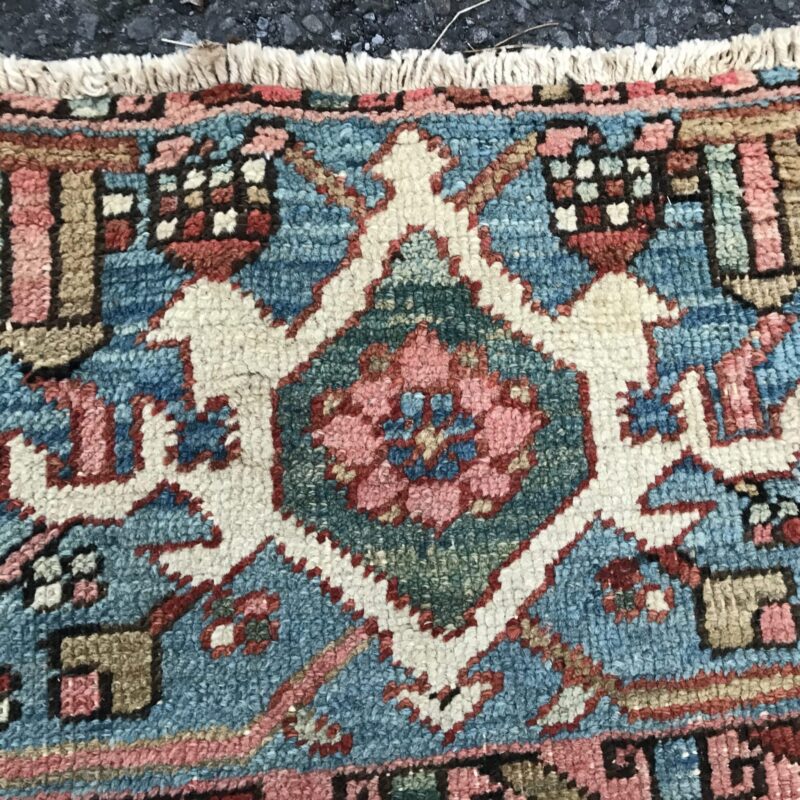 Superb Lg ANTIQUE   Persian   HERIZ  oriental rug CIRCA 1920s 9' 3" By 13'3"   rr4857 - Image 9