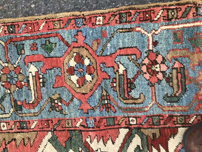 Superb Lg ANTIQUE   Persian   HERIZ  oriental rug CIRCA 1920s 9' 3" By 13'3"   rr4857 - Image 15