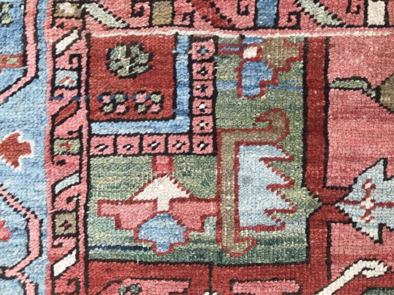 Superb Lg ANTIQUE   Persian   HERIZ  oriental rug CIRCA 1920s 9' 3" By 13'3"   rr4857 - Image 16