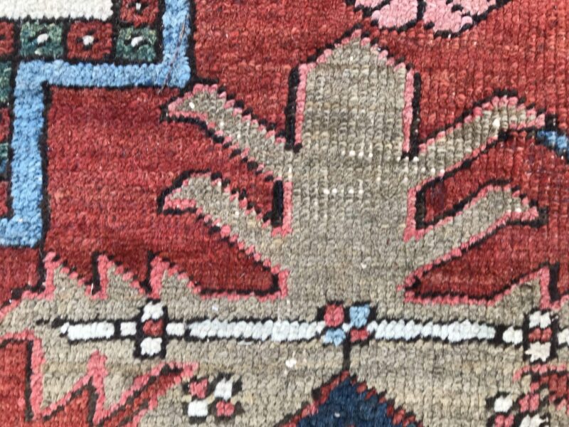 Superb Lg ANTIQUE   Persian   HERIZ  oriental rug CIRCA 1920s 9' 3" By 13'3"   rr4857 - Image 17