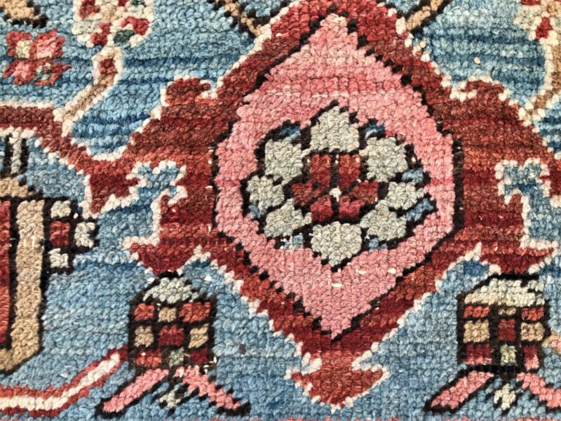 Superb Lg ANTIQUE   Persian   HERIZ  oriental rug CIRCA 1920s 9' 3" By 13'3"   rr4857 - Image 19