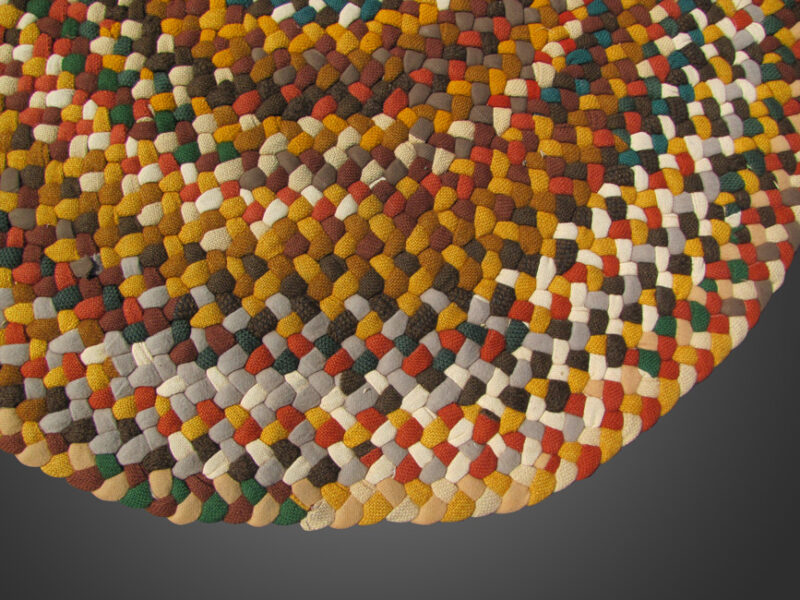 Antique American Braided Rug. RR844 - Image 3