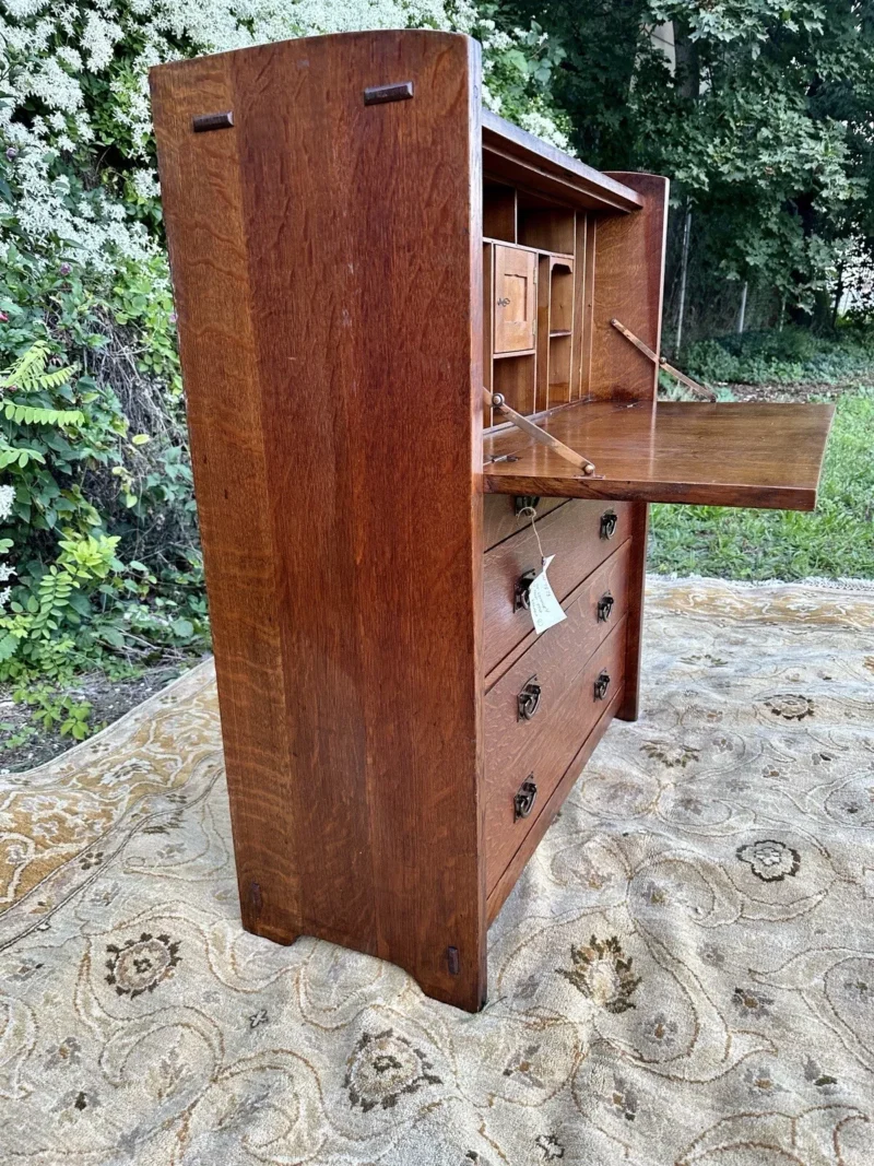 Antique GUSTAV STICKLEY Drop Front Desk PERIOD DESK - W5844 - Image 8