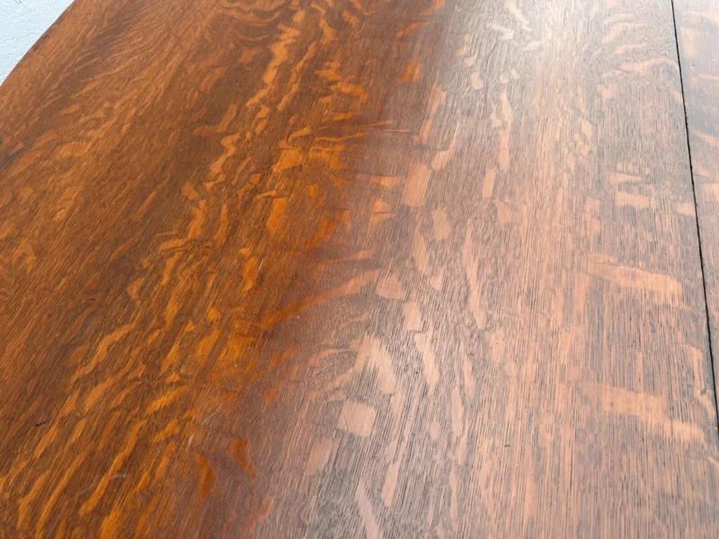 Large Antique Oak Dining Room Table - Image 4