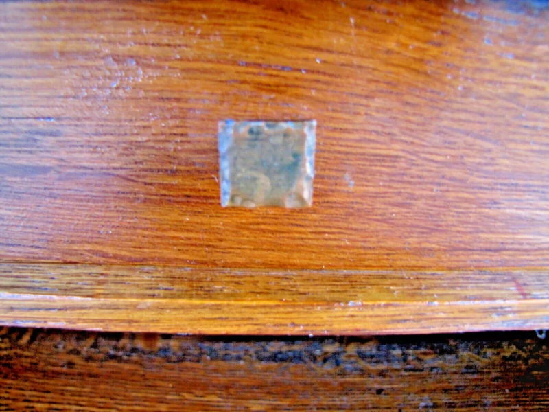 Antique LIMBERT DESK Oak Narrow Size Arts Crafts Stickley Era - W5779 - Image 4