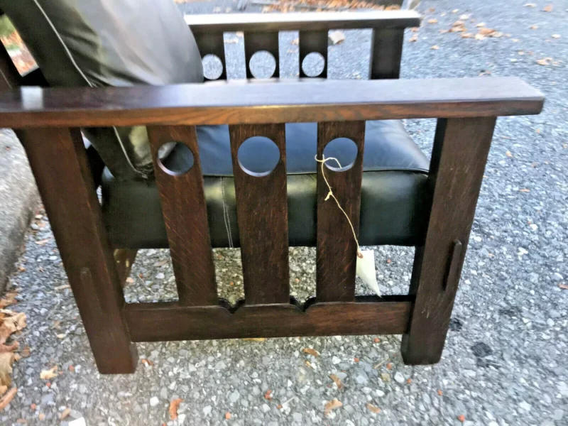 ANTIQUE STICKLEY BROS MORRIS CHAIR circa 1910 - w4985 - Image 11