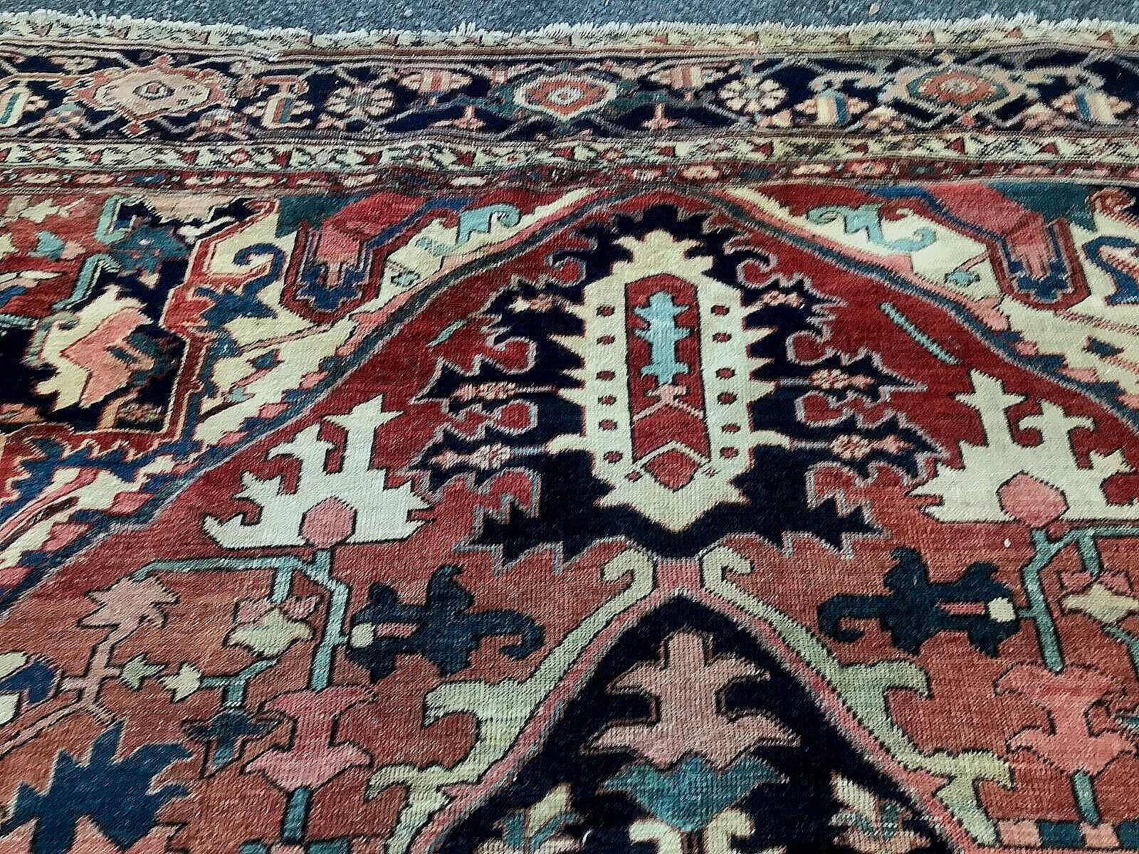 SUPERB ANTIQUE late 19 Century PERSIAN HERIZ 9' 2" BY 12' 5" rr 5055 - Image 12