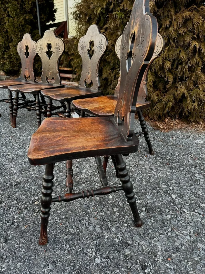 ANTIQUE A&C Stickley, Limbert era set of 6 chairs (STICKLEY ERA) - Image 6