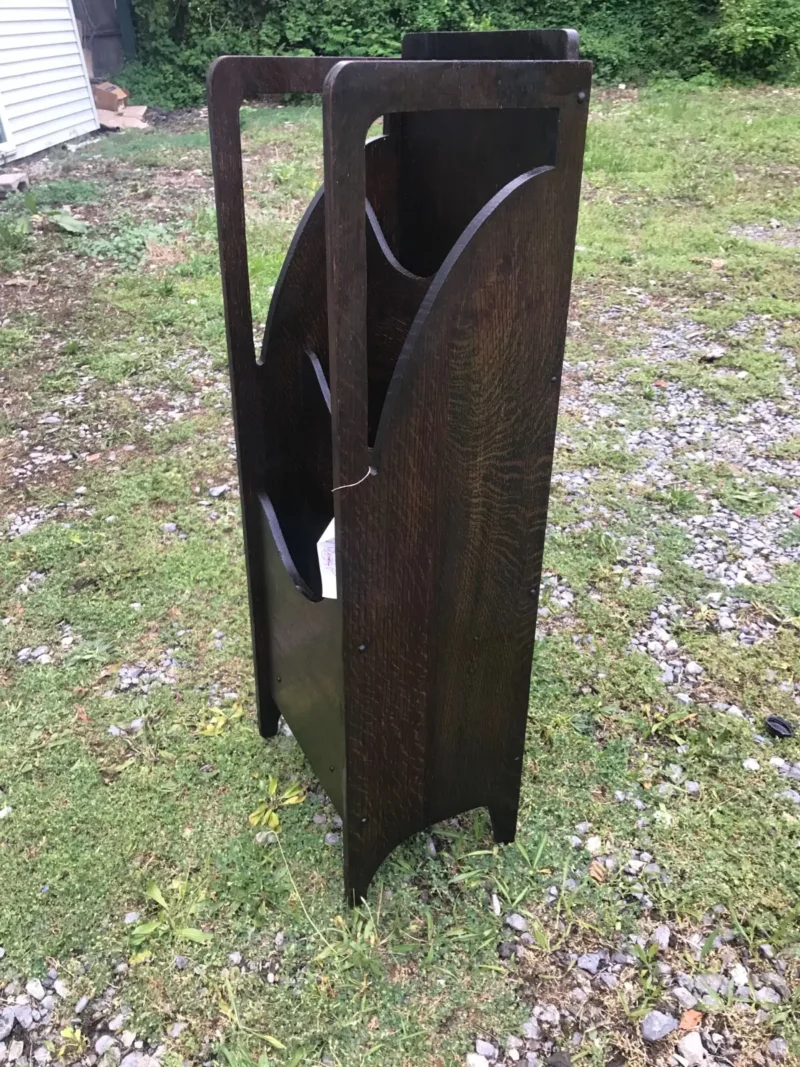ANTIQUE " LAKESIDE " BOOK STAND, oak Stickley era - w7393 - Image 6