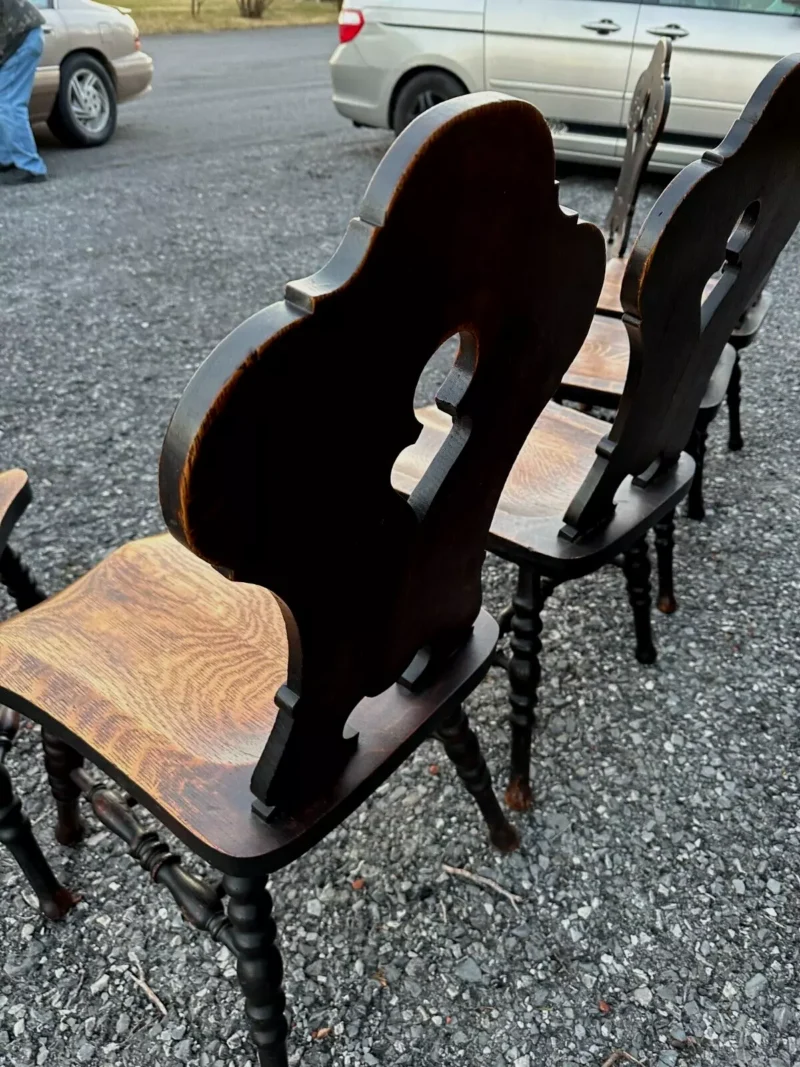 ANTIQUE A&C Stickley, Limbert era set of 6 chairs (STICKLEY ERA) - Image 7