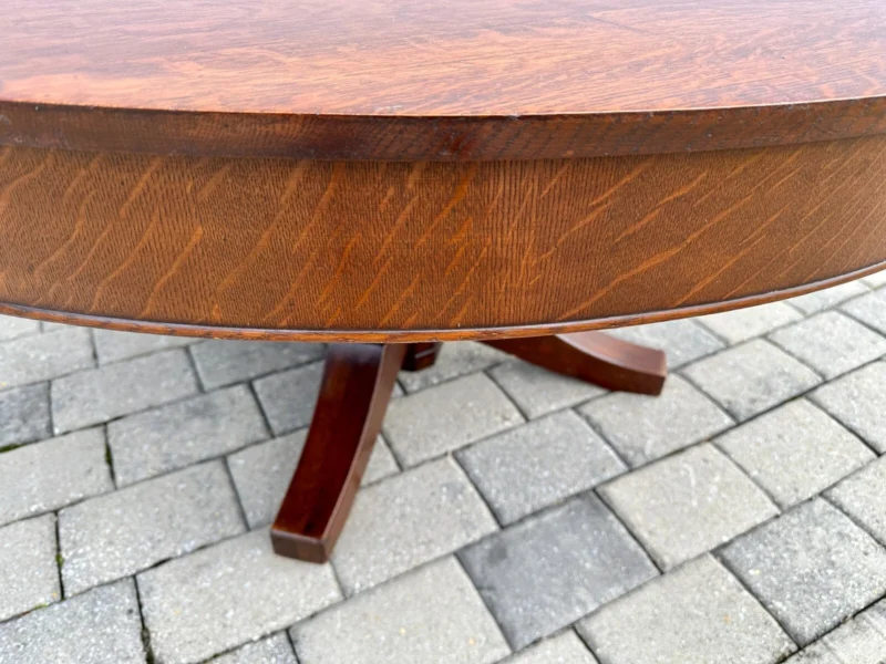 Large Antique Oak Dining Room Table - Image 14