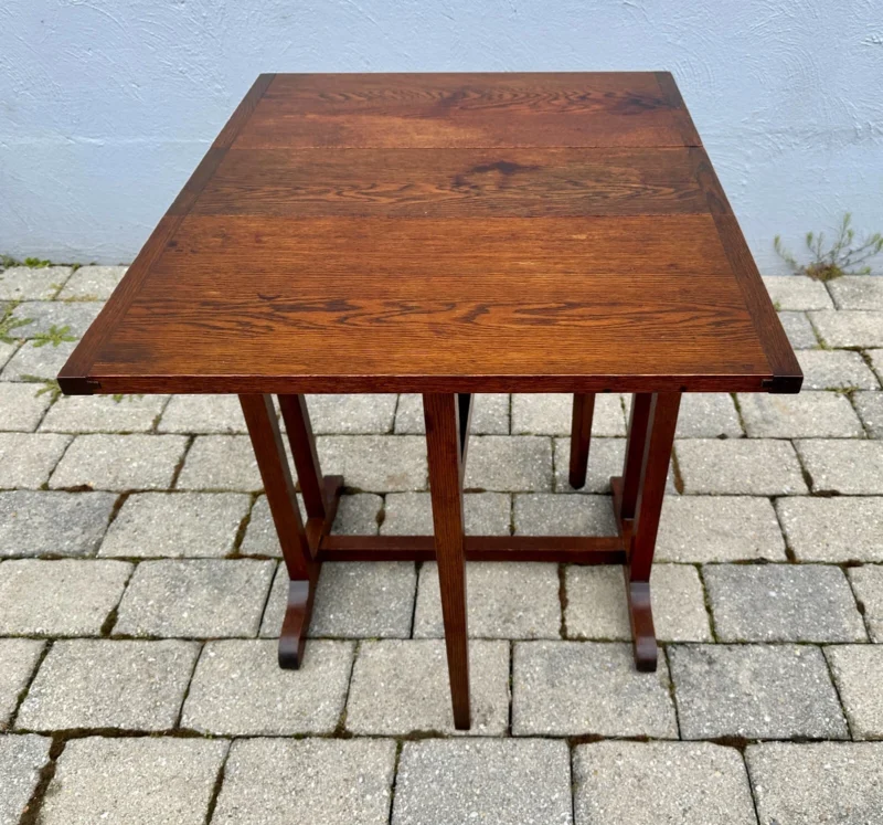 Antique Arts & Crafts Small Drop Leaf Table - Stickley Era - Image 16
