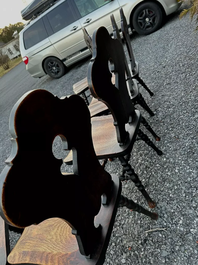 ANTIQUE A&C Stickley, Limbert era set of 6 chairs (STICKLEY ERA) - Image 8
