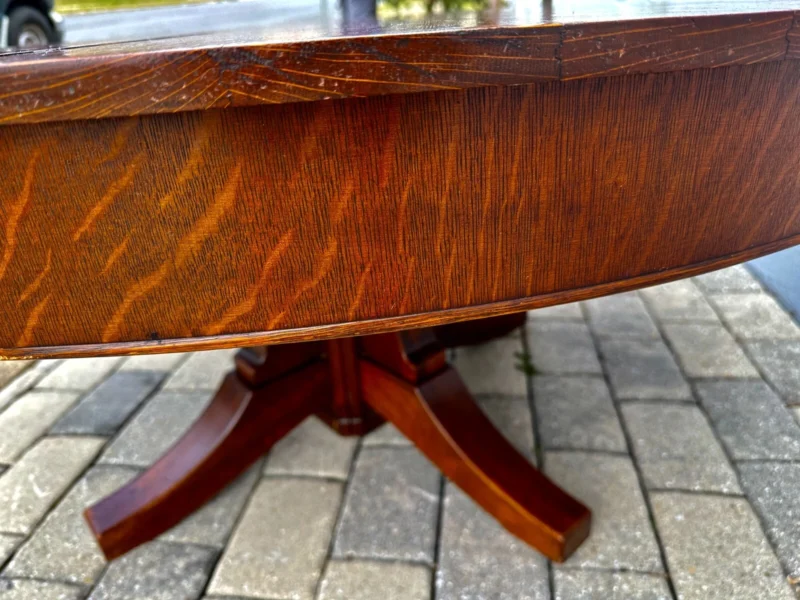 Large Antique Oak Dining Room Table - Image 15