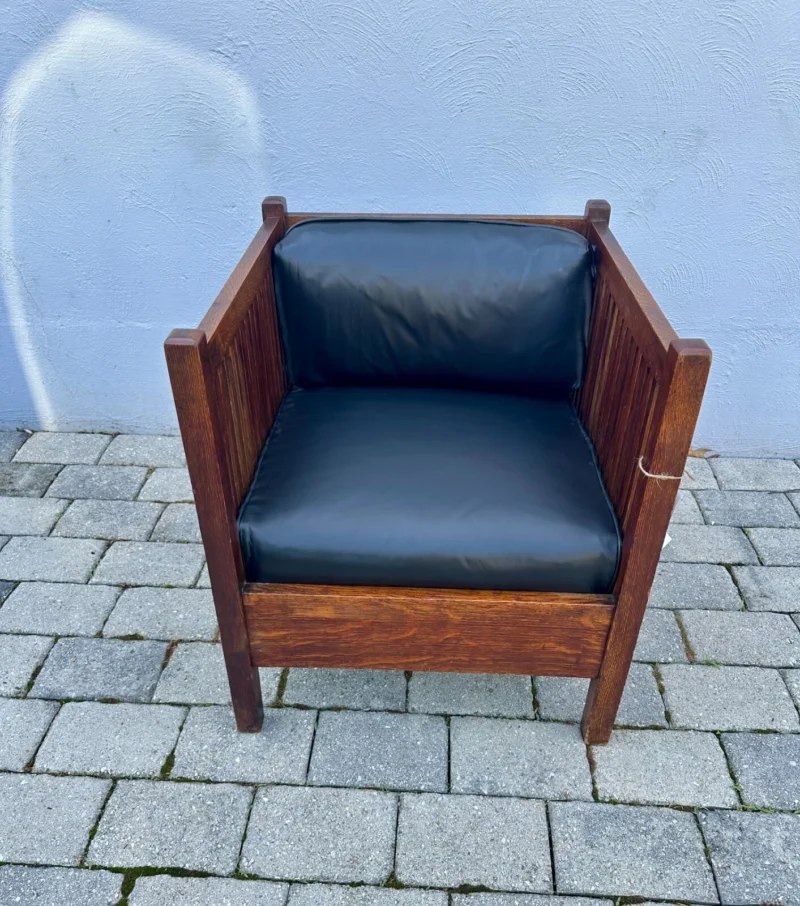 Antique Gustav Stickley Cube Chair - W8378 - Image 15
