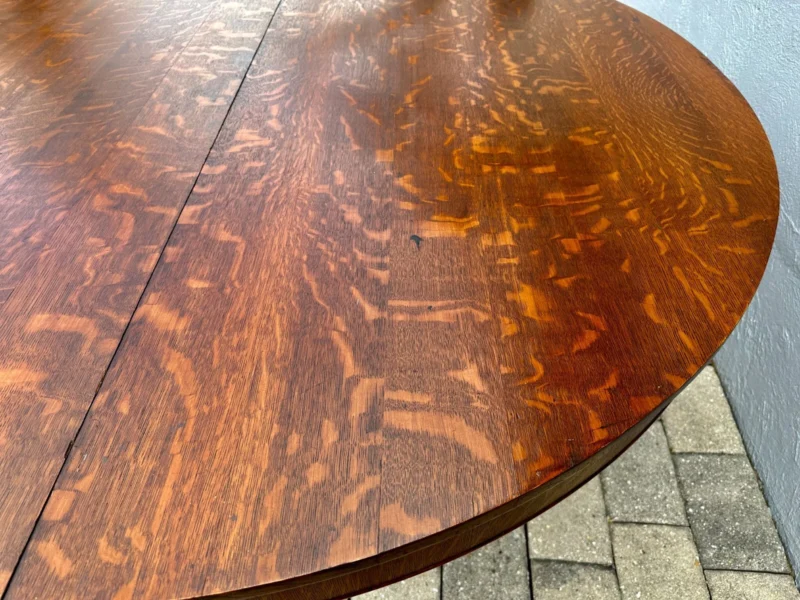 Large Antique Oak Dining Room Table - Image 16
