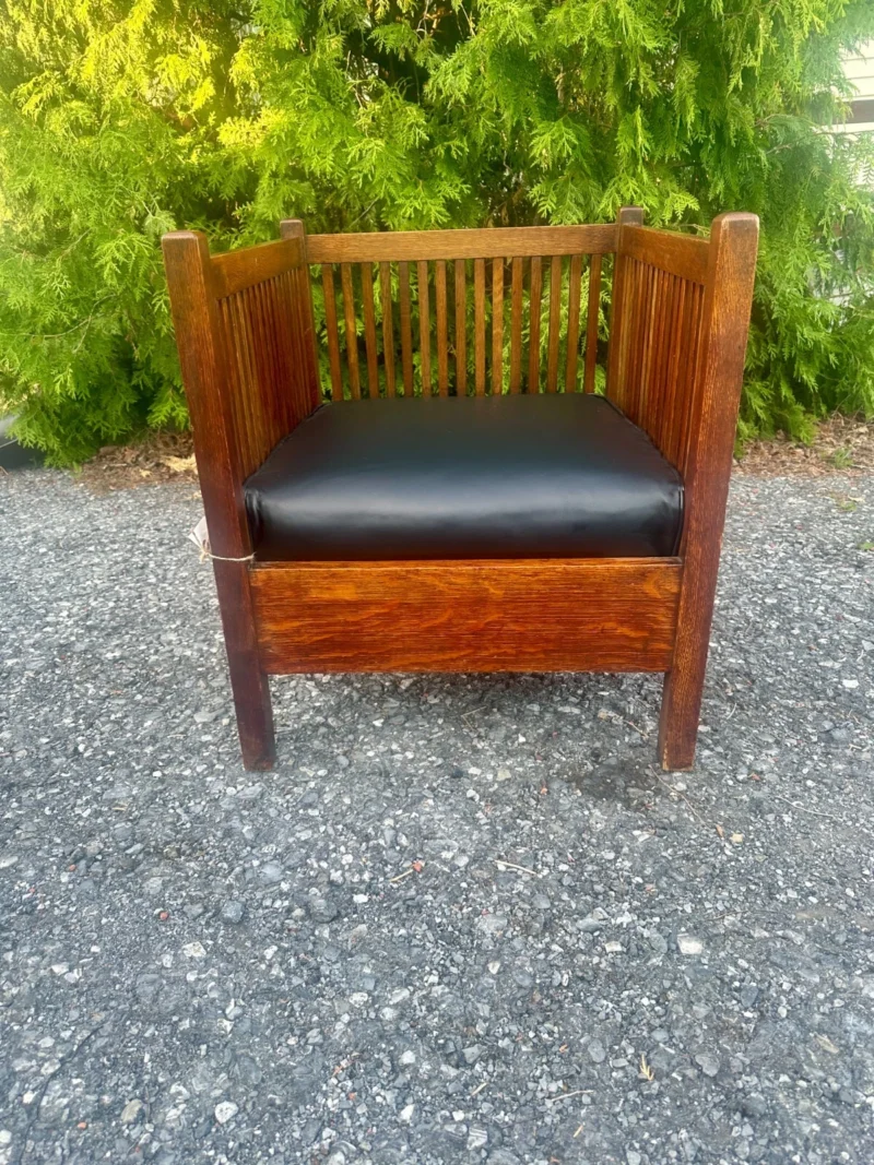 Antique Gustav Stickley Cube Chair - W8378 - Image 16