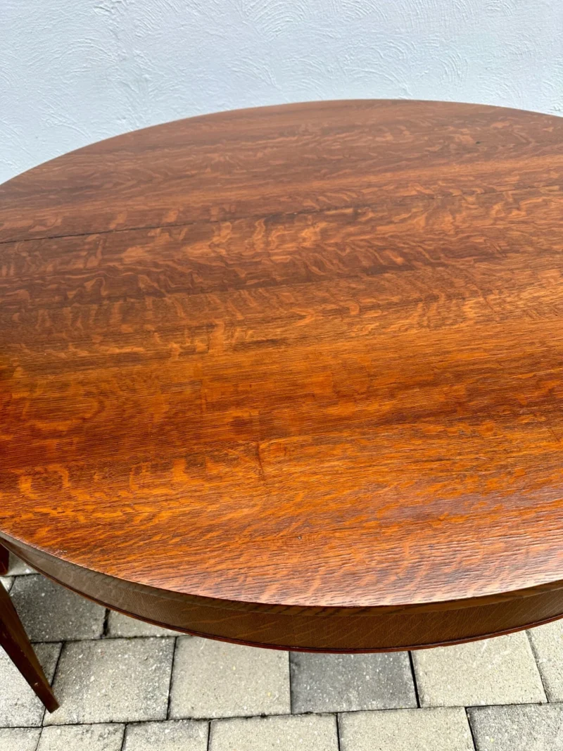 Large Antique Oak Dining Room Table - Image 17