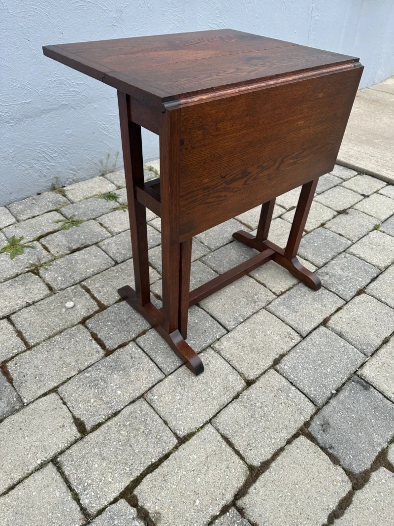 Antique Arts & Crafts Small Drop Leaf Table - Stickley Era - Image 2