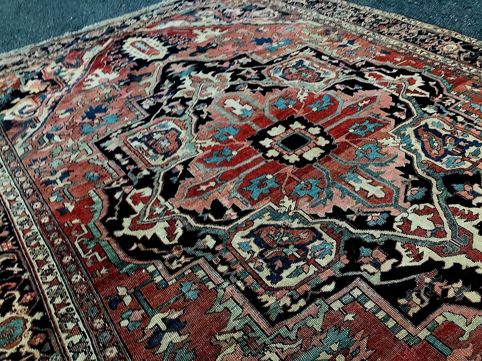 SUPERB ANTIQUE late 19 Century PERSIAN HERIZ 9' 2" BY 12' 5" rr 5055 - Image 18